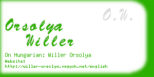 orsolya willer business card
